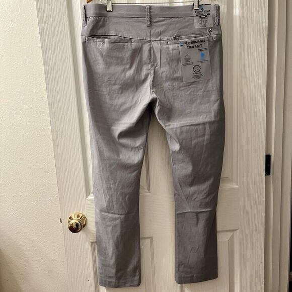Tailor Vintage 36x30 Canaan Slim Fit Performance Tech Pant Rayon Cement $108 - Picture 3 of 13